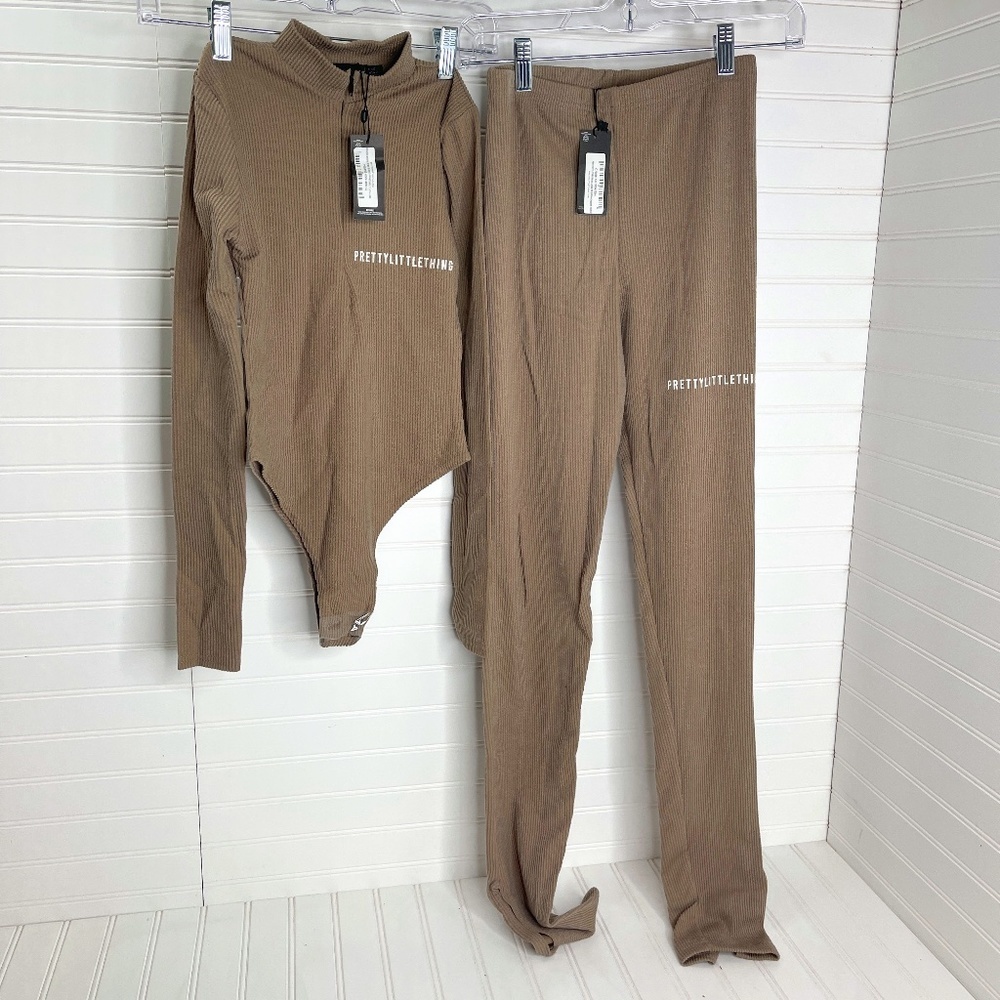 PrettyLittleThing Brown Top Bottom READ Pretty Little Thing